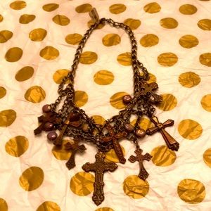 NWT Antique Brass Necklace